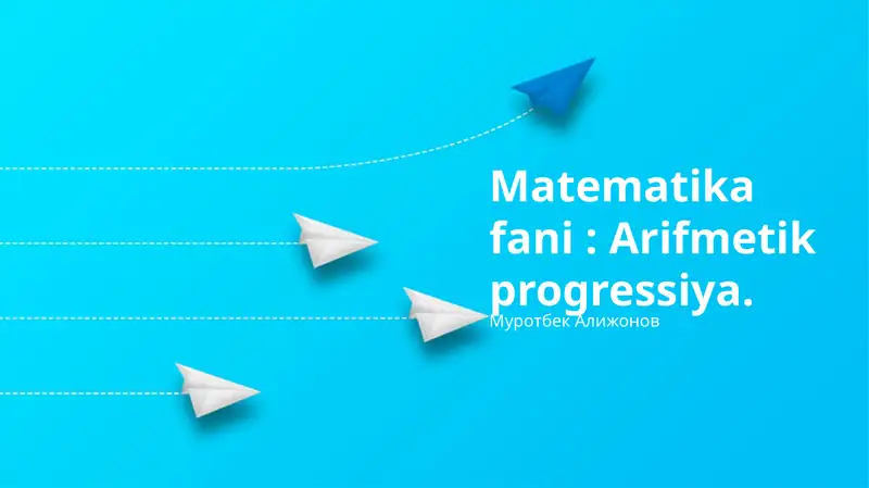 Arifmetik Progressiya