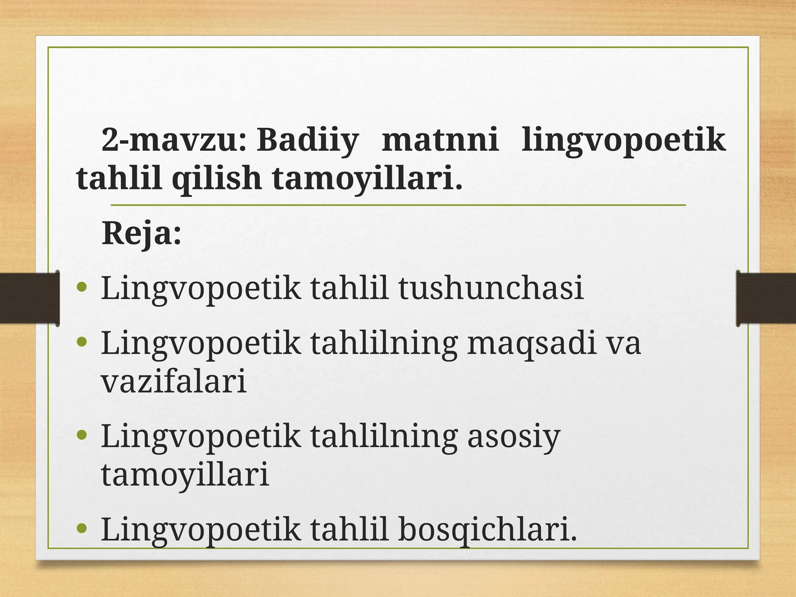 Badiiymatnnilingvopoetiktahlil qilish tamoyillari