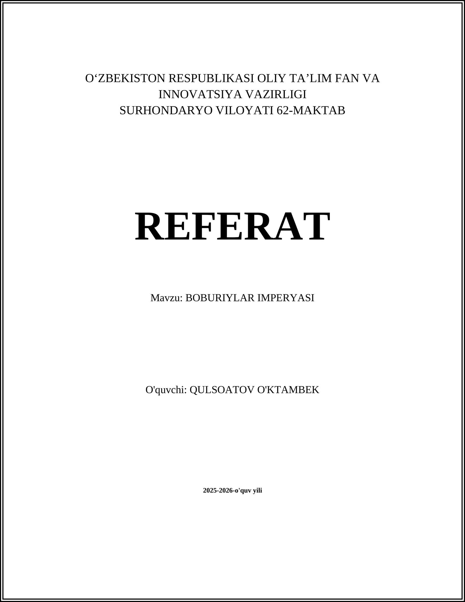 BOBURIYLAR IMPERYASI