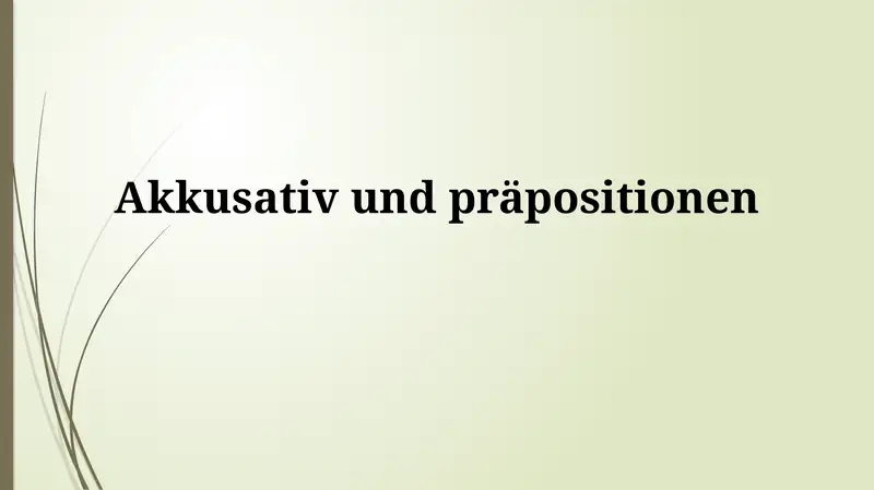 Präpositionsregierungen im Akkusativ