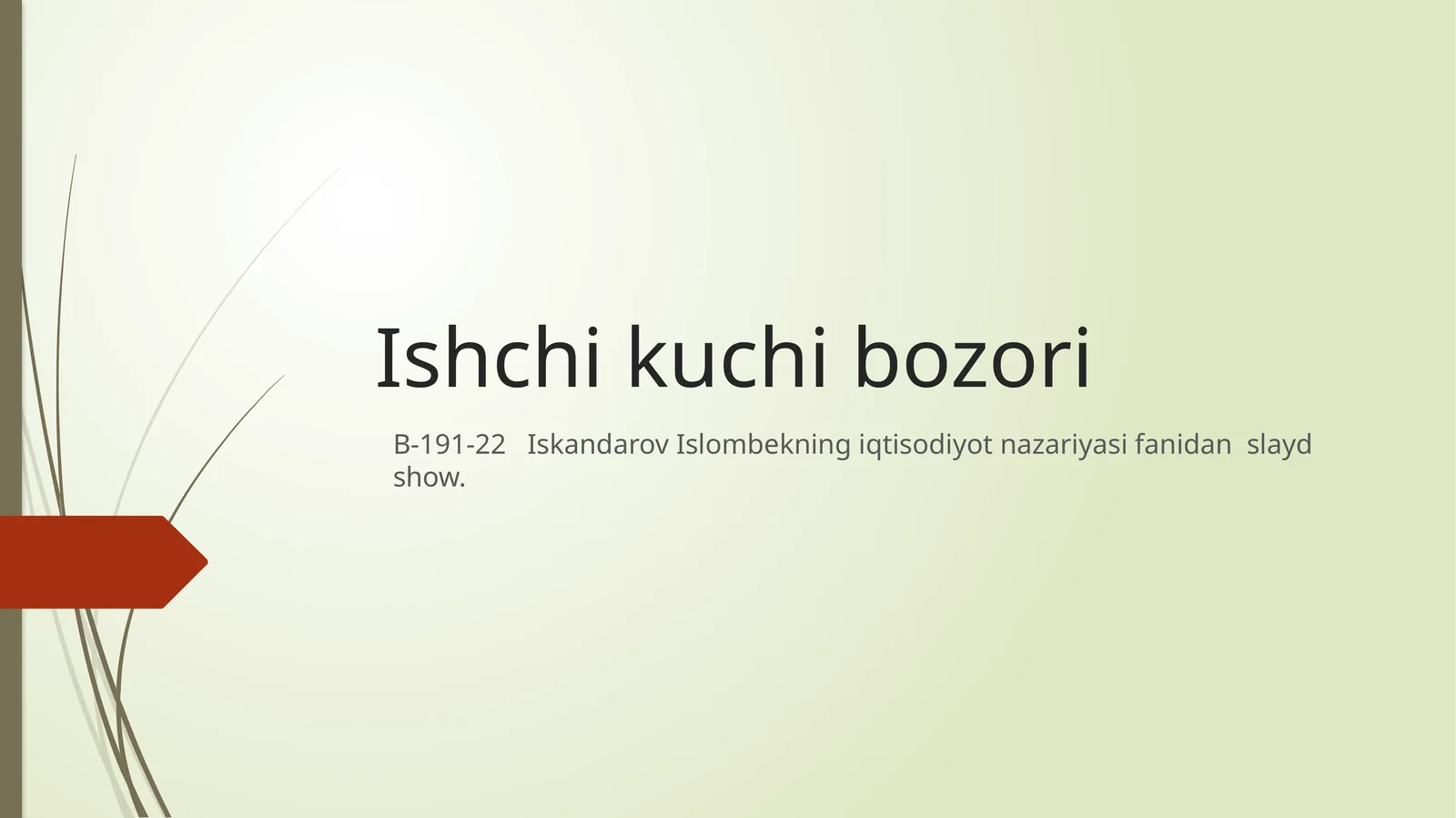Ishchi kuchi bozori