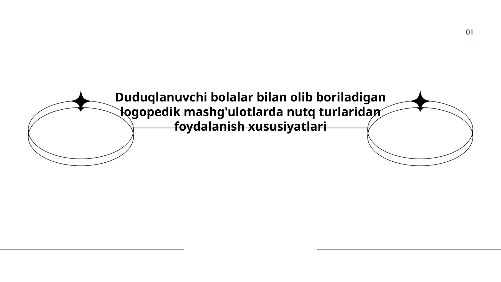 Duduqlanuvchi bolalar bilan olib boriladigan logopedik mashg'ulotlarda nutq turlaridan foydalanish xususiyatlari