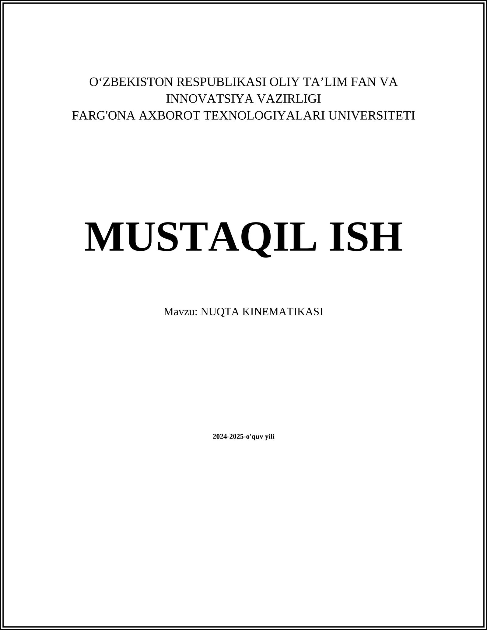 NUQTA KINEMATIKASI