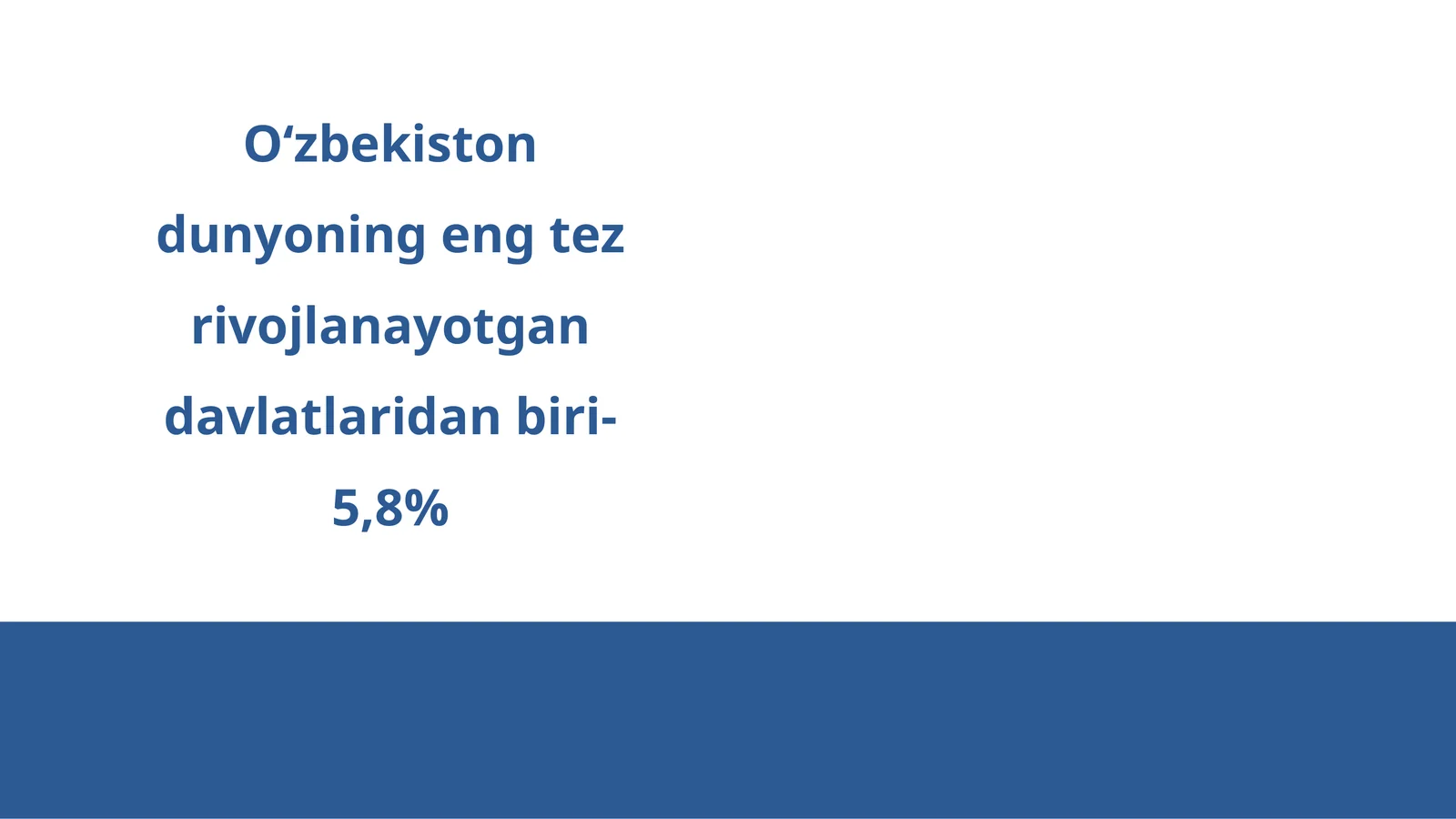 Oʻzbekiston dunyoning eng tez rivojlanayotgan davlatlaridan biri