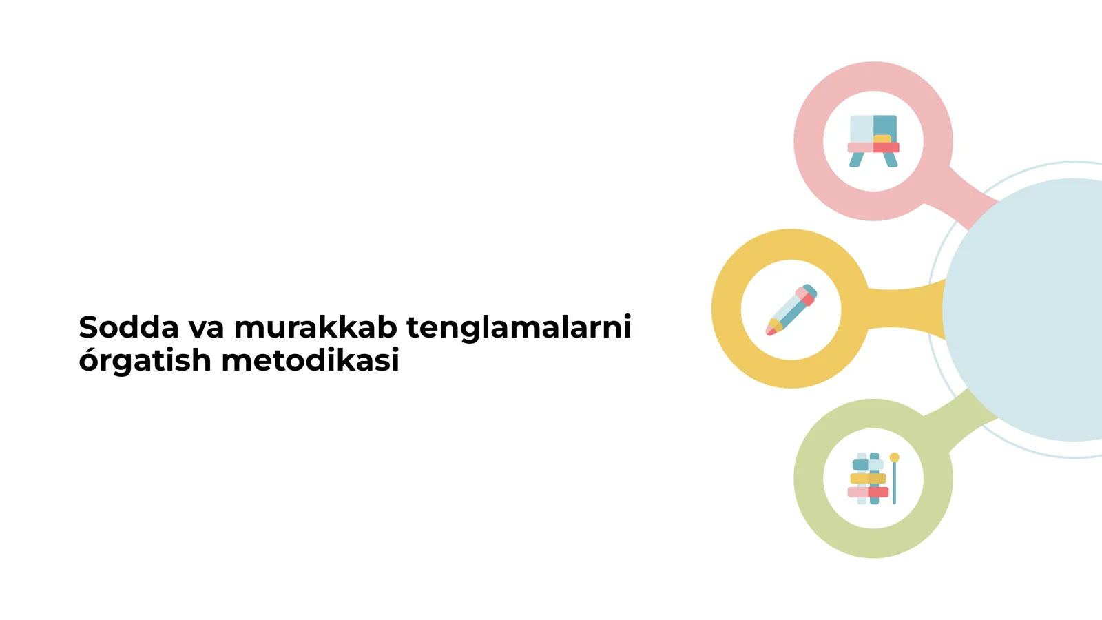 Sodda va murakkab tenglamalarni órgatish metodikasi