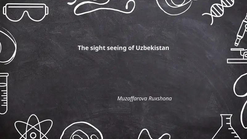 The sight seeing of Uzbekistan