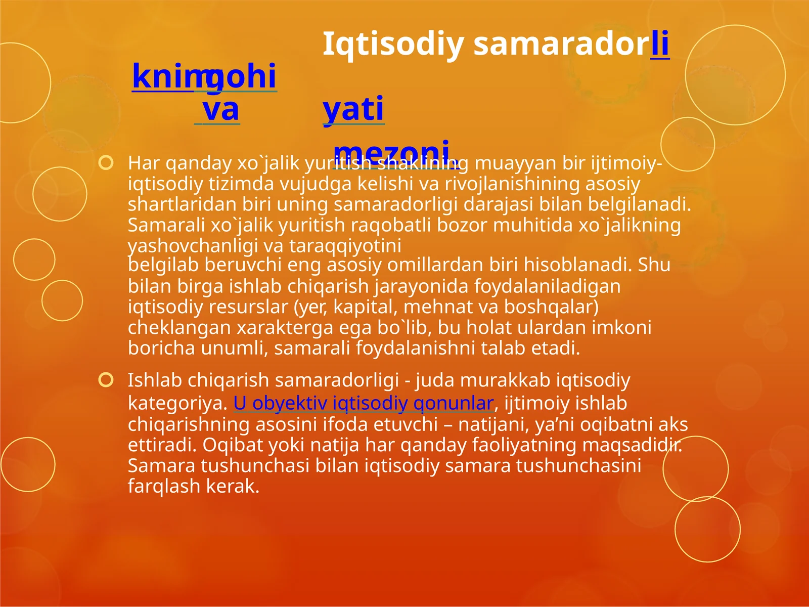 Iqtisodiysamaradorlikningmohiyativa