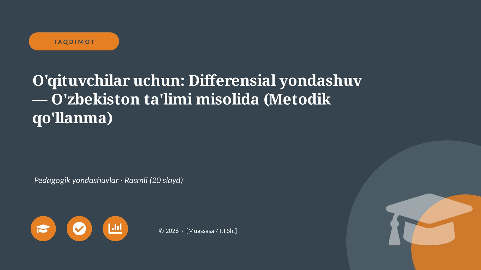 Differensial yondashuv — O'zbekiston ta'limi misolida (Metodik qo'llanma)