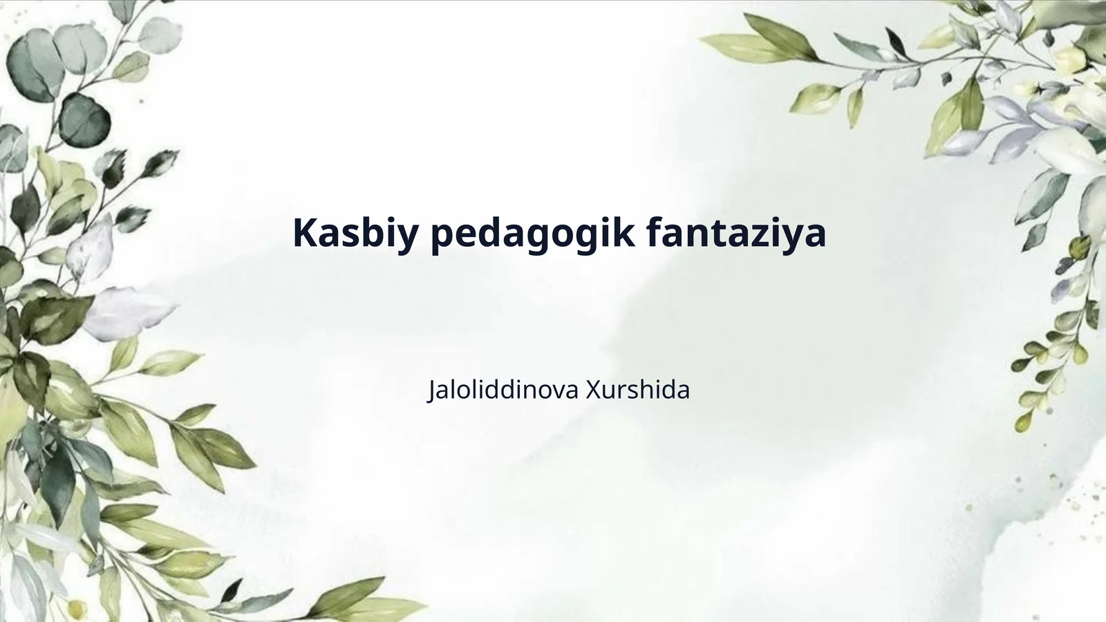 Kasbiy pedagogik fantaziya
