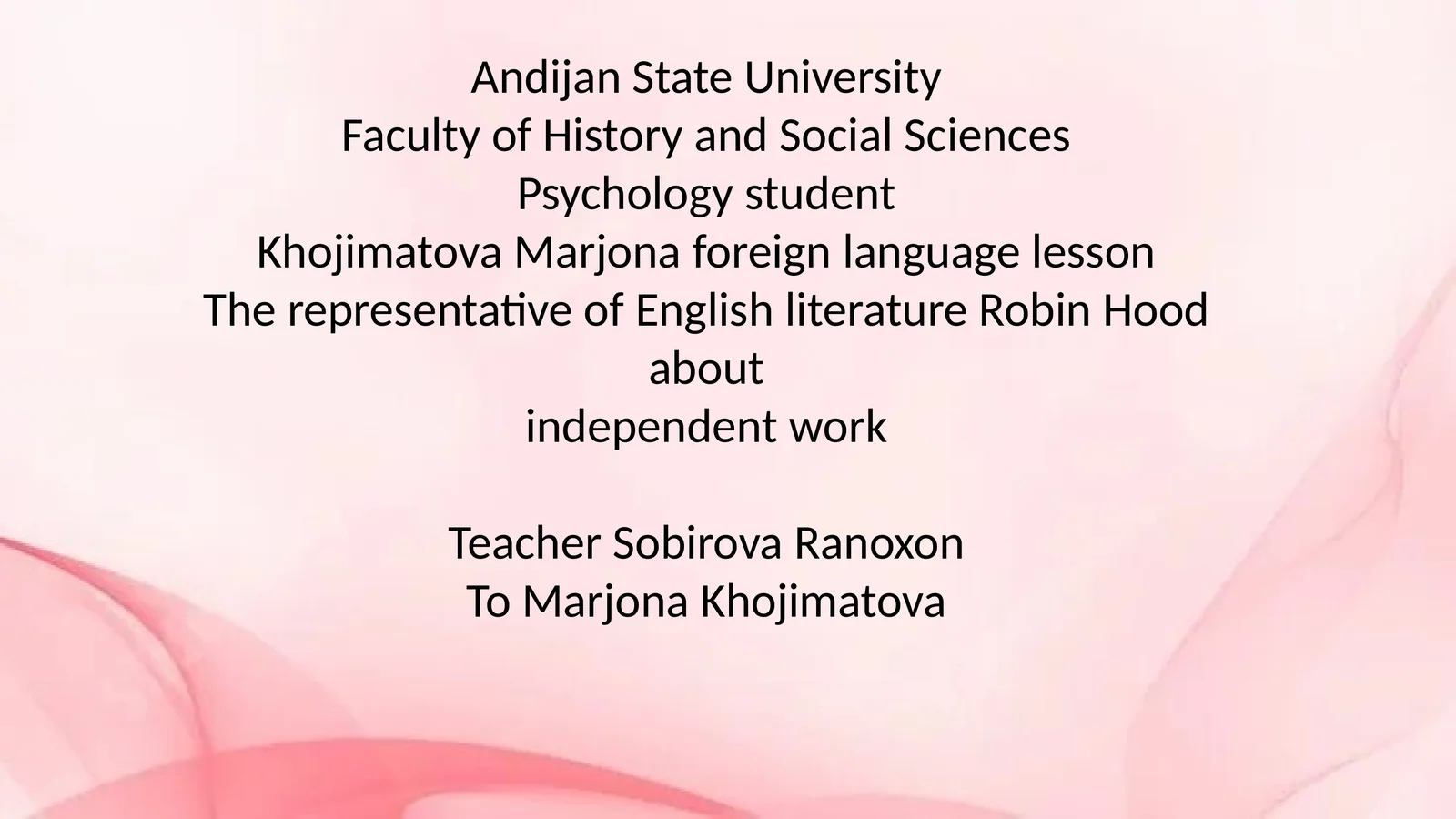 KhojimatovaMarjona foreign language lesson
