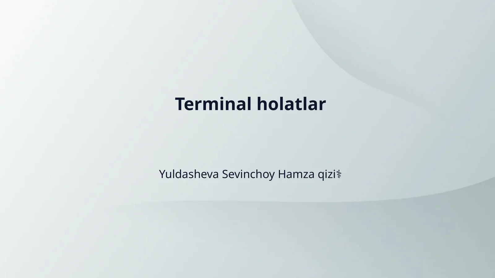 Terminal holatlar