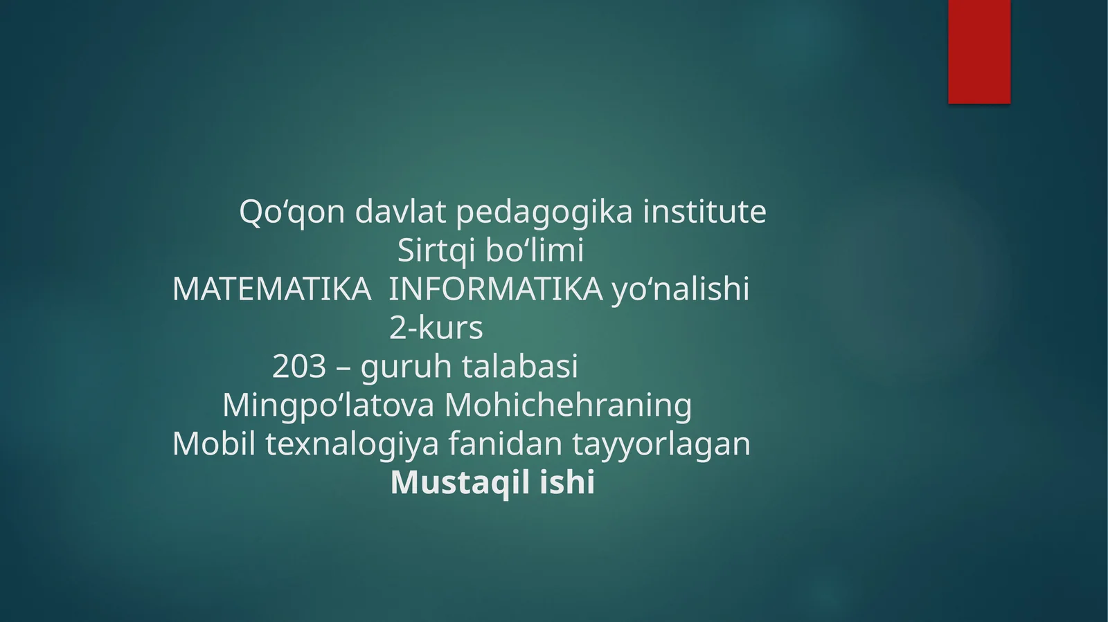 Mobil texnologiyalar yordamida Robototexnika qurilmalarini boshqarishni amalga oshirish usuli