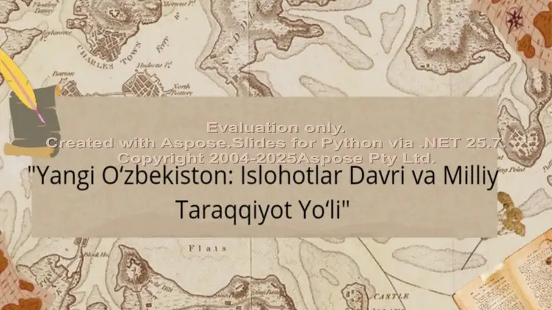 Yangi O'zbeliston:Islohotlar davri va milliy taraqqiyot yo'li