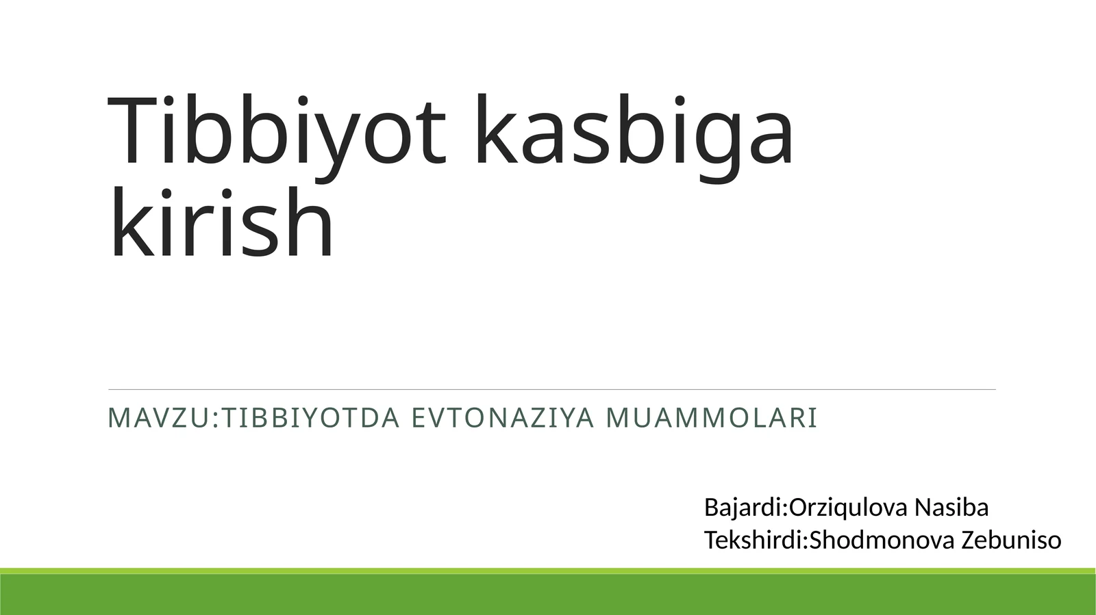 tibbiyotda evtanaziya muammolari