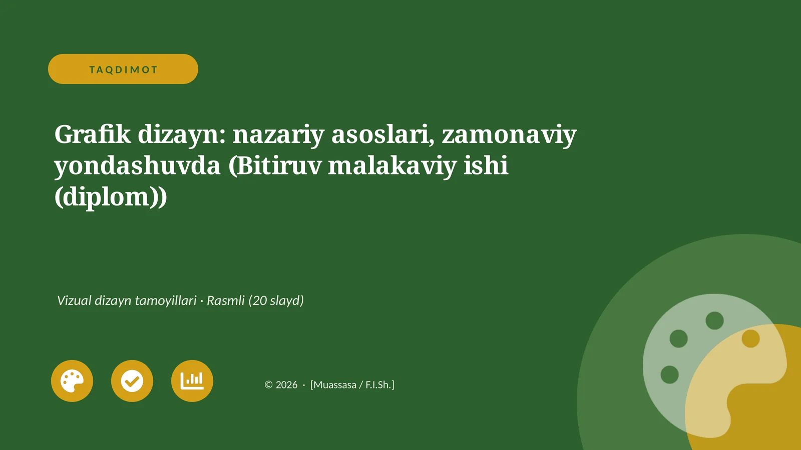 Grafik dizayn: nazariy asoslari, zamonaviy yondashuvda (Bitiruv malakaviy ishi (diplom))