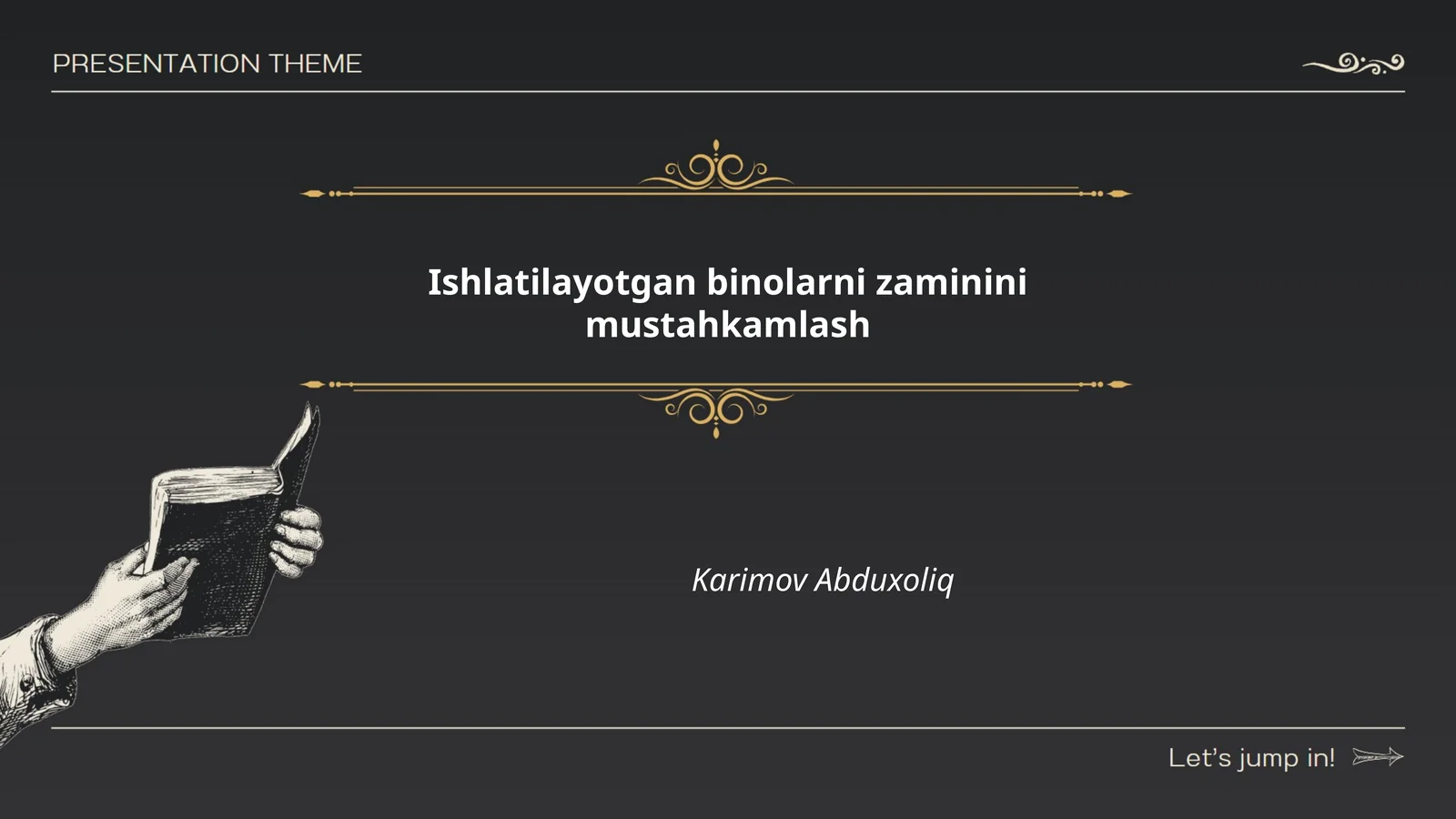Ishlatilayotgan binolarni zaminini mustahkamlash