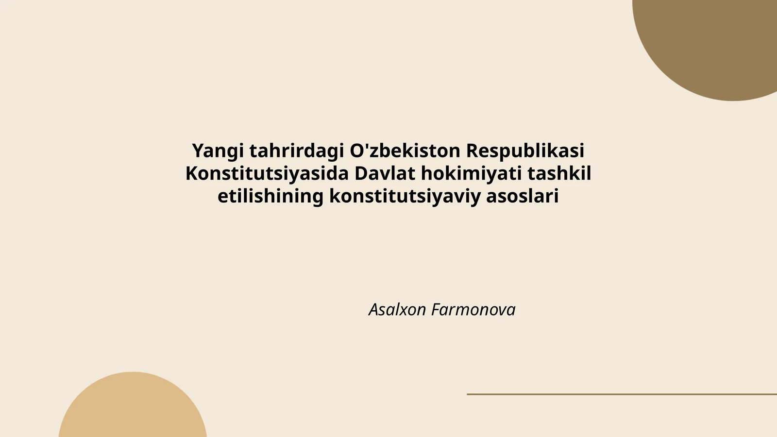 Yangi tahrirdagi O'zbekiston Respublikasi Konstitutsiyasida Davlat hokimiyati tashkil etilishining konstitutsiyaviy asoslari