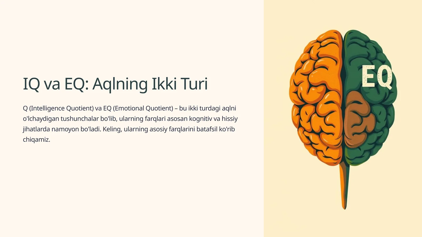 IQ va EQ: Aqlning Ikki Turi