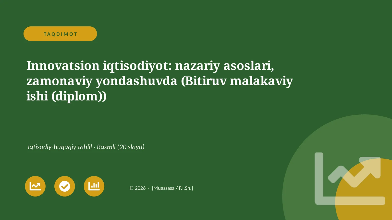 Innovatsion iqtisodiyot: nazariy asoslari, zamonaviy yondashuvda (Bitiruv malakaviy ishi (diplom))