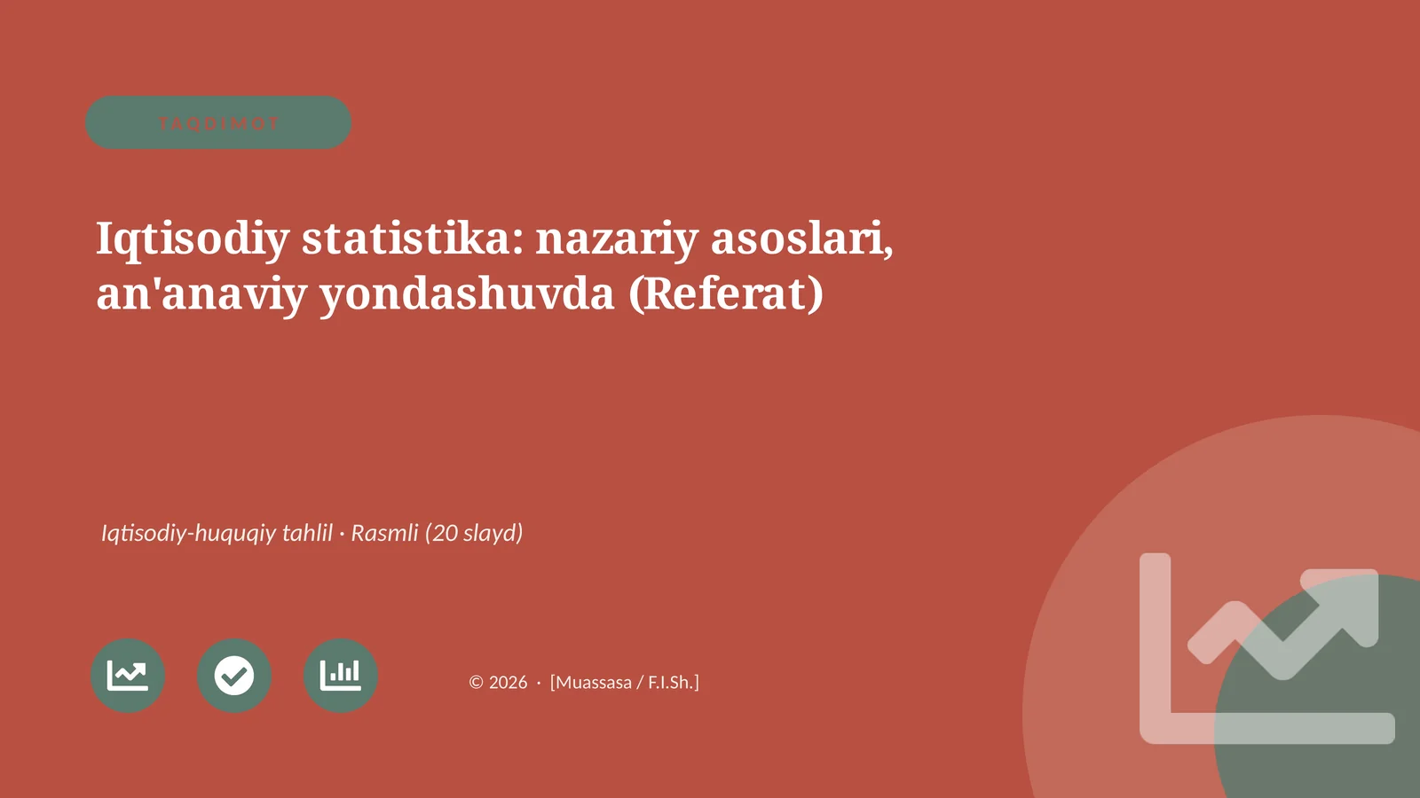 Iqtisodiy statistika: nazariy asoslari