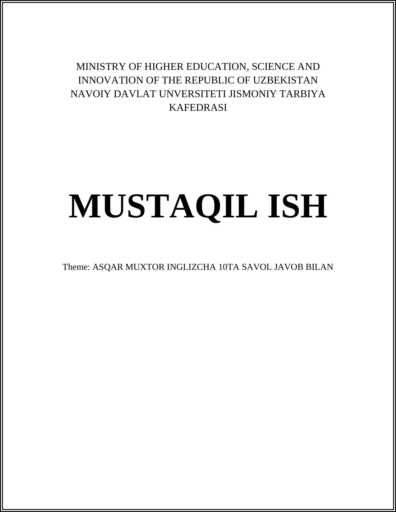 ASQAR MUXTOR