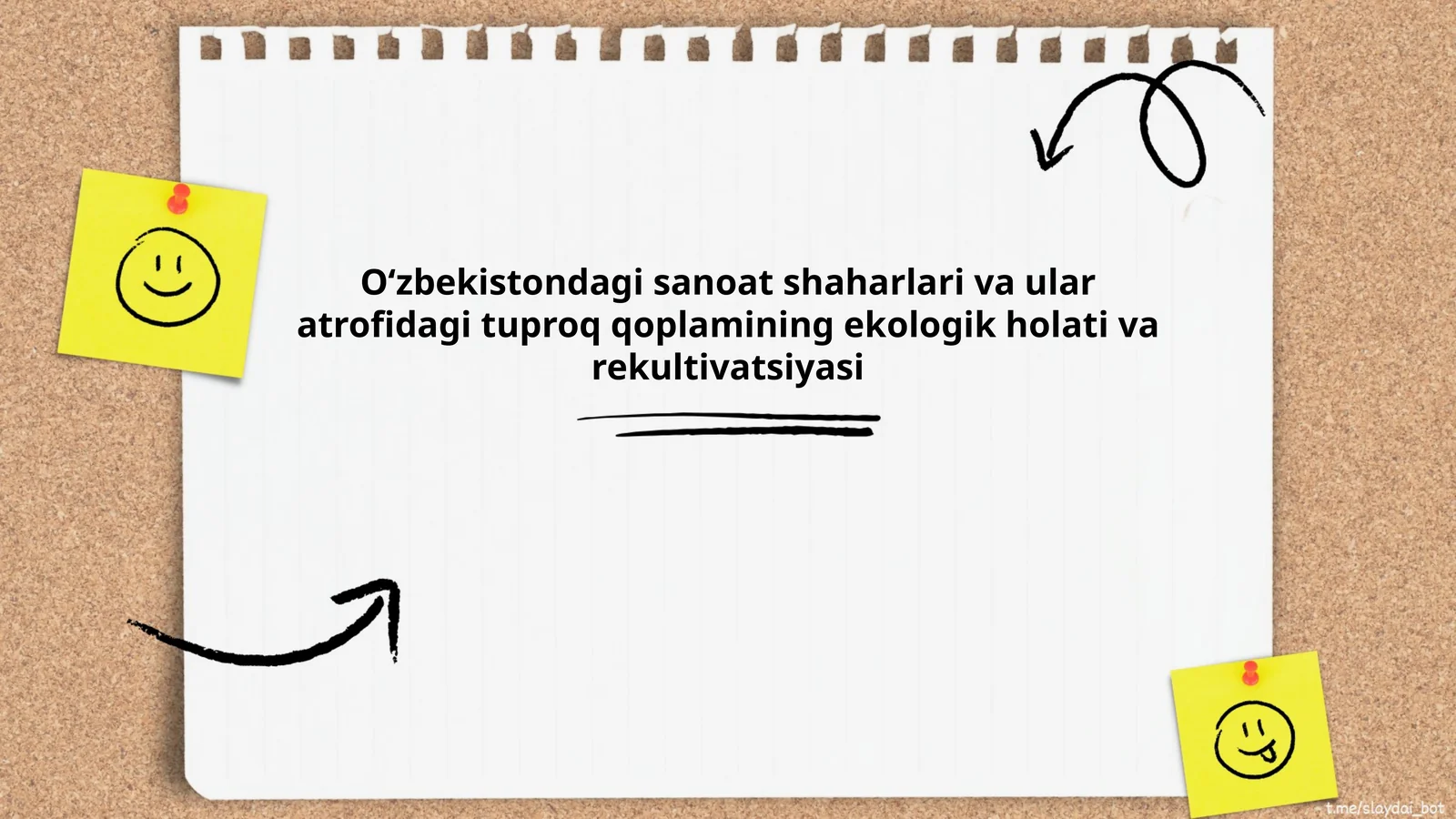 Oʻzbekistondagi sanoat shaharlari va ular atrofidagi tuproq qoplamining ekologik holati va rekultivatsiyasi