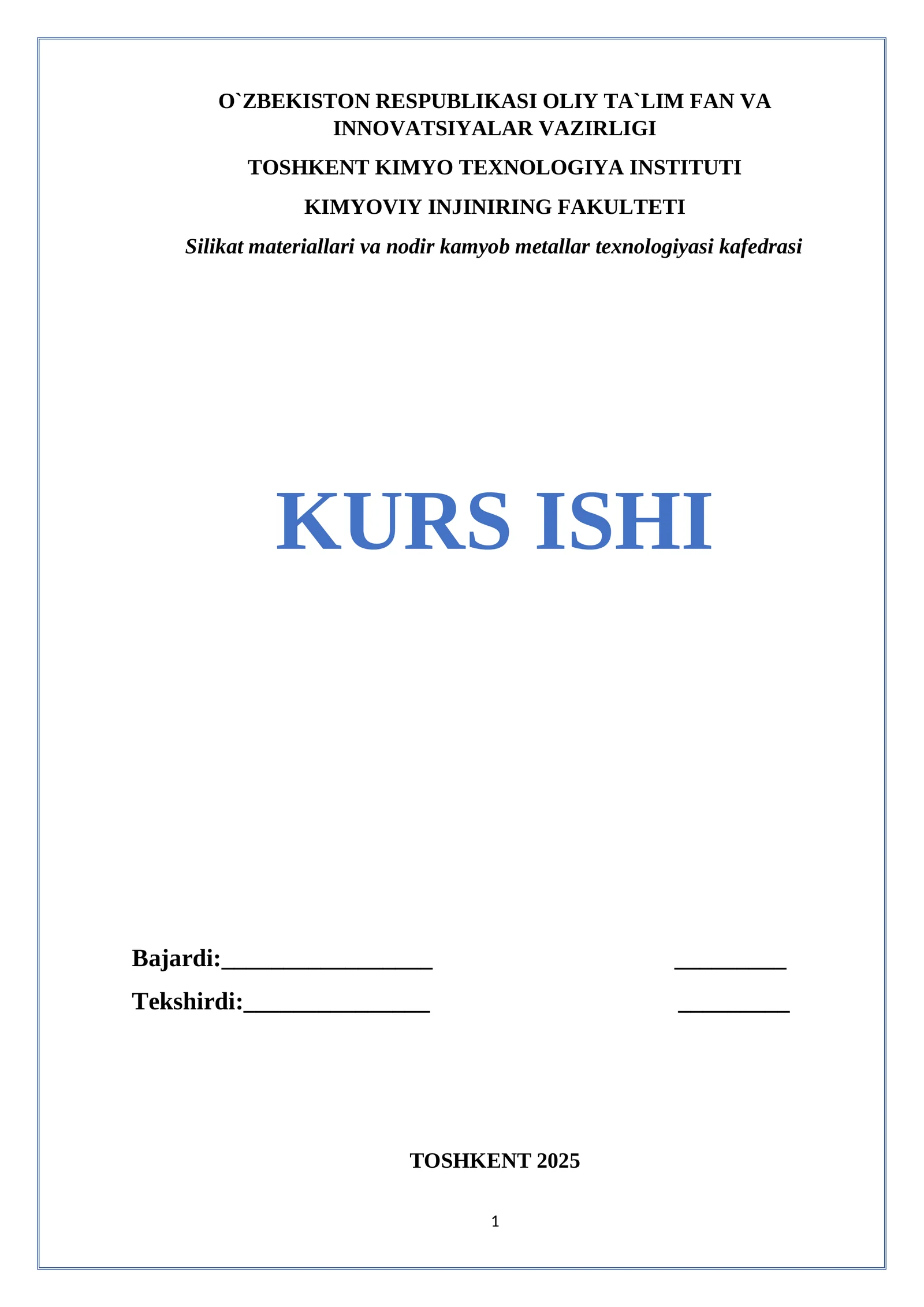 Qo`rg`oshinli akkumlyatorlar va ularning texnologik hisobi