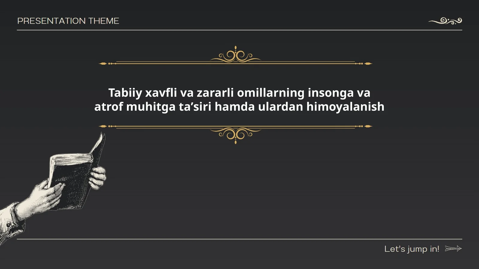 Mavzu: Tabiiy xavfli va zararli omillar tushunchasi va tasnifi