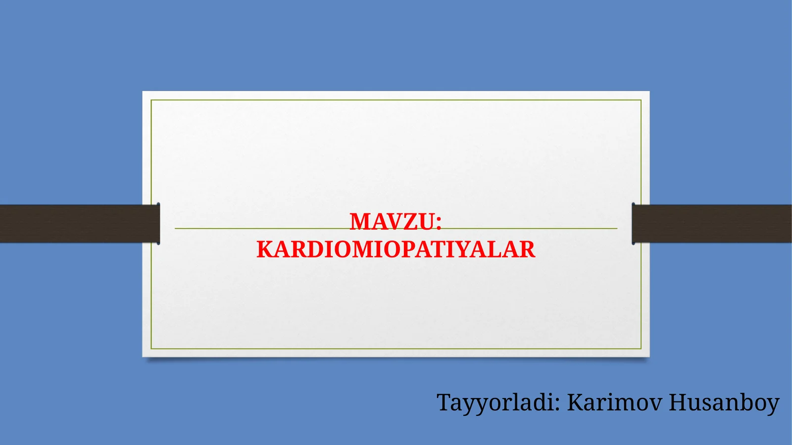 Kardiomiopatiyalar