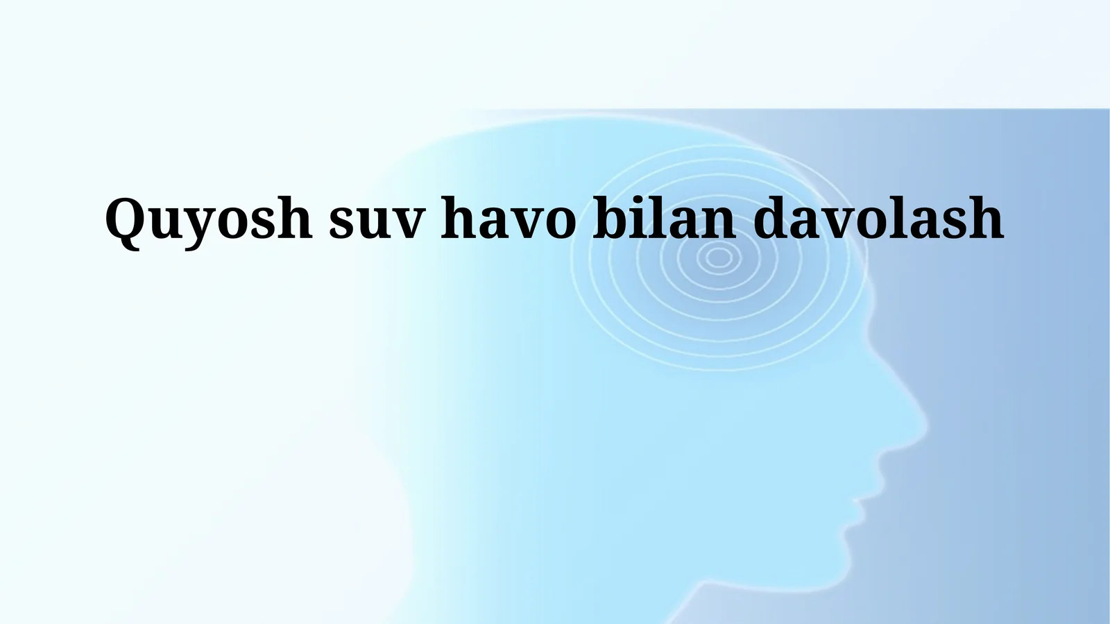 Quyosh suv havo bilan davolash