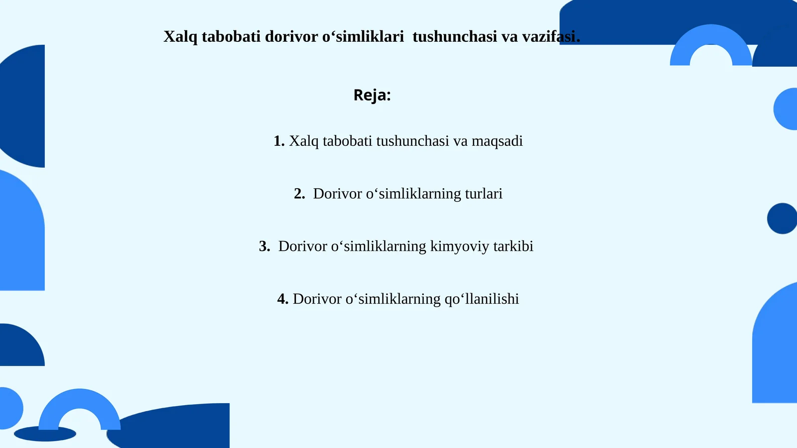 Xalq tabobati dorivoro‘simliklar tushunchasi va vazifasi