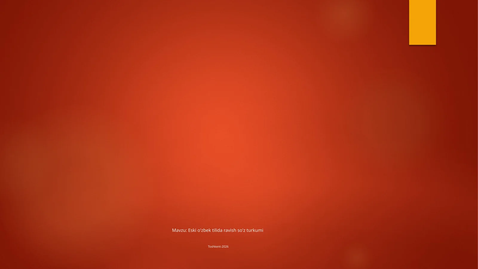 Eski o'zbek tilida ravish so'z turkumi.