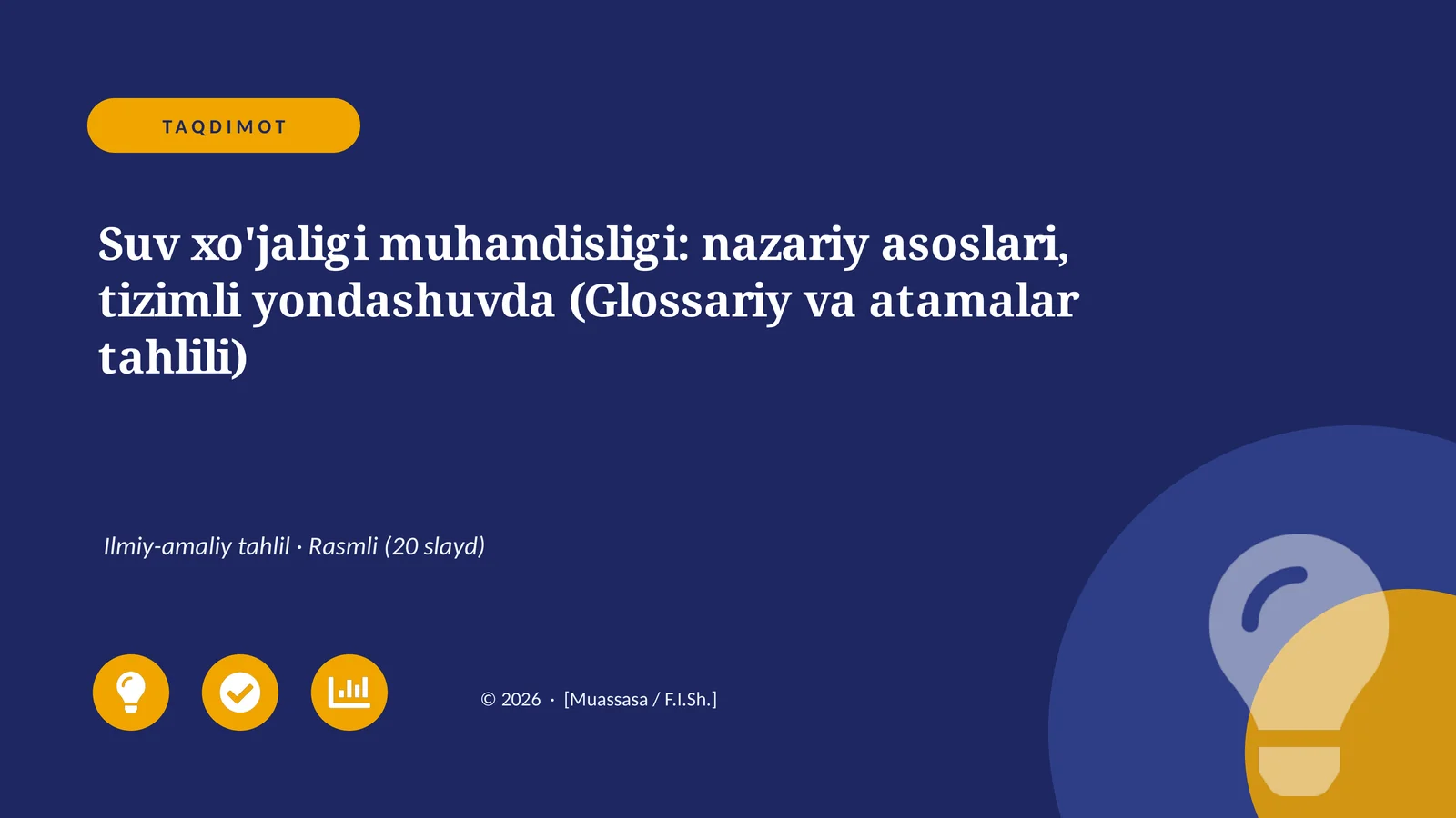 Suv xo'jaligi muhandisligi: nazariy asoslari, tizimli yondashuvda (Glossariy va atamalar tahlili)