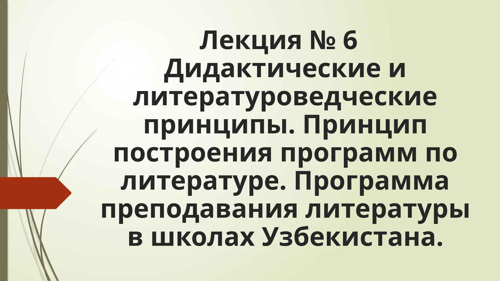Программа преподавания литературы в школах Узбекистана