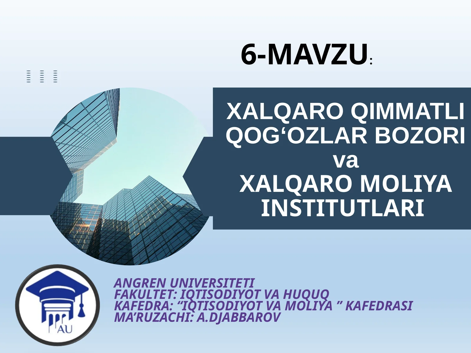 XALQARO QIMMATLI QOG‘OZLAR BOZORI