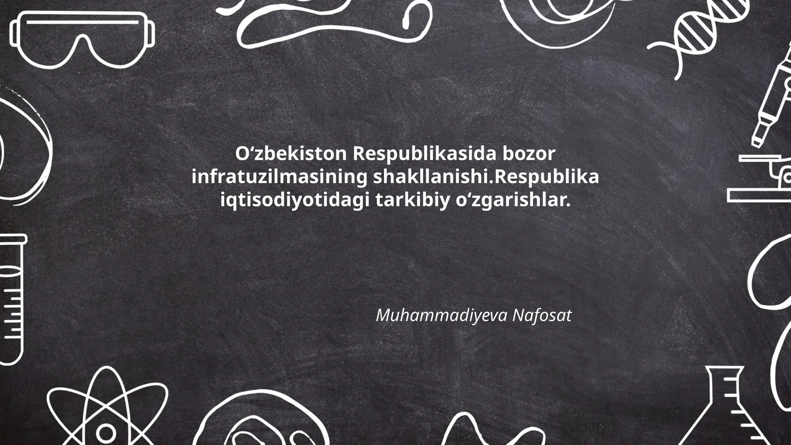O‘zbekiston Respublikasida bozor infratuzilmasining shakllanishi.Respublika iqtisodiyotidagi tarkibiy o‘zgarishlar
