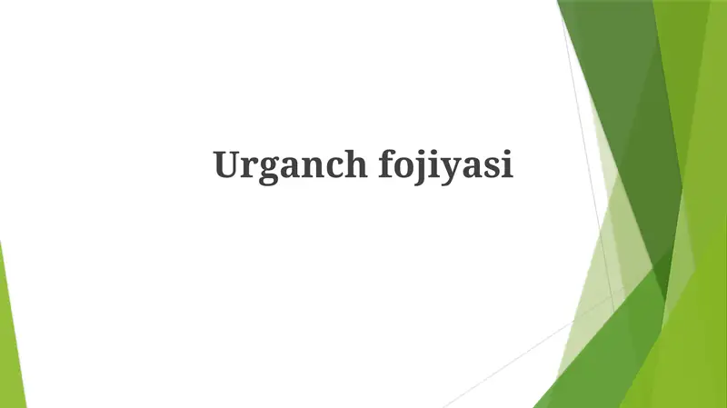 Urganchfojiyasi