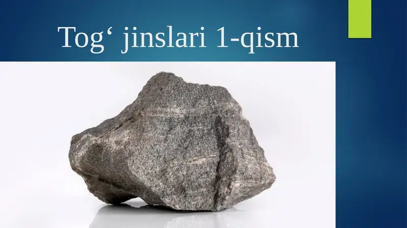 Tog‘jinslari1-qism