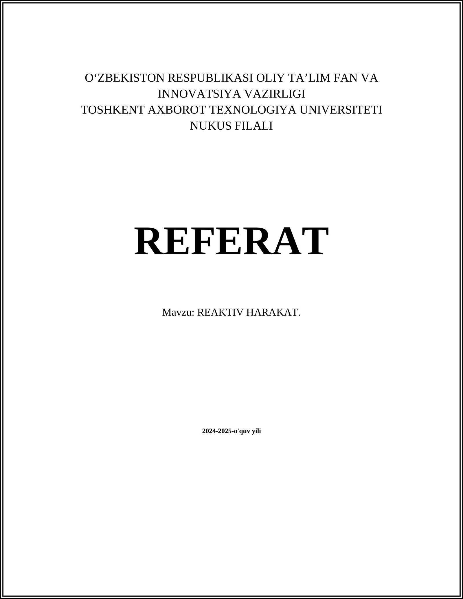 REAKTIV HARAKAT