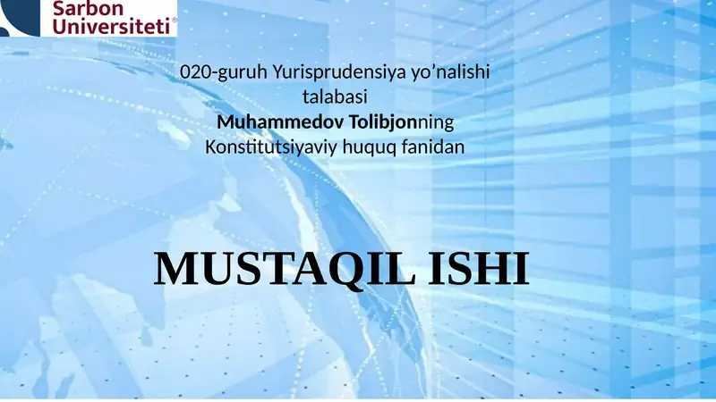 O'zbekiston Respublikasi konstitutsiyaviy huquqi normalari tushunchasi