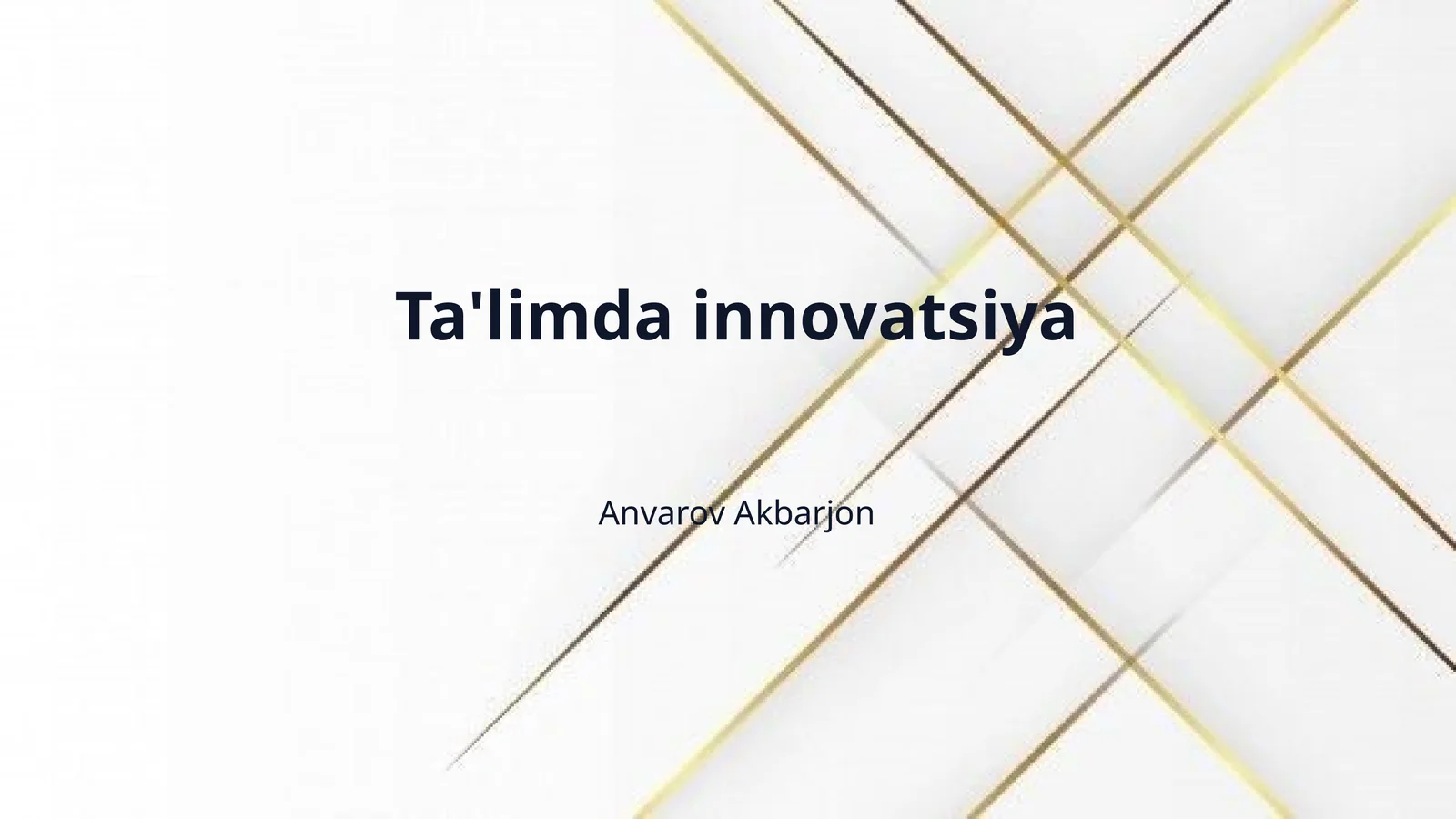 Ta'limda innovatsiya