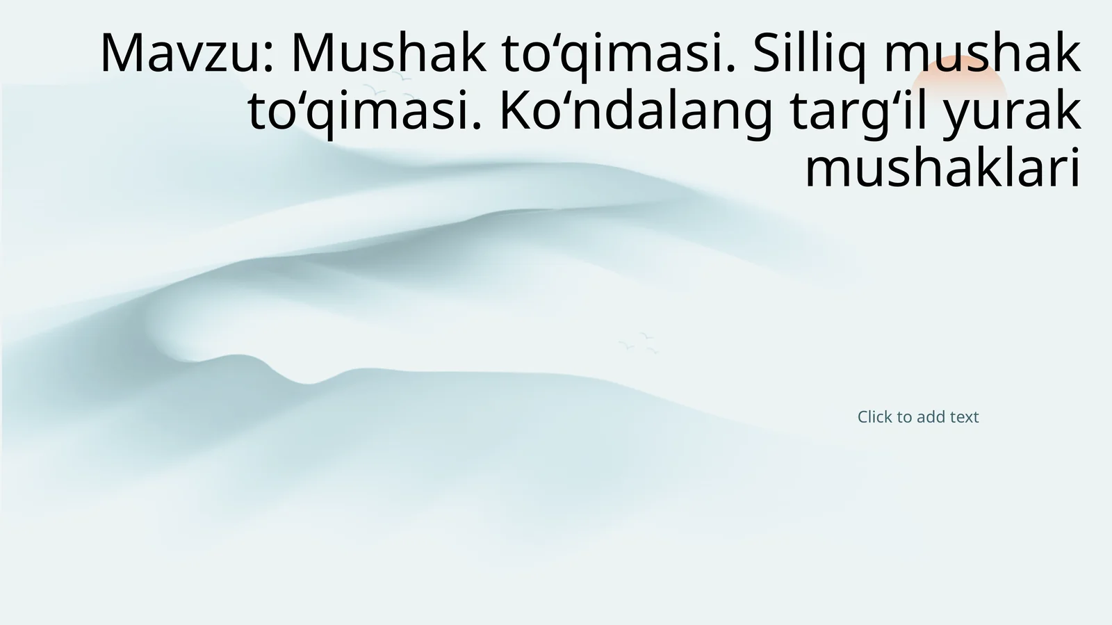 mushak va silli mushak tuqimasi. Koʻndalang targʻil yurak mishaklari