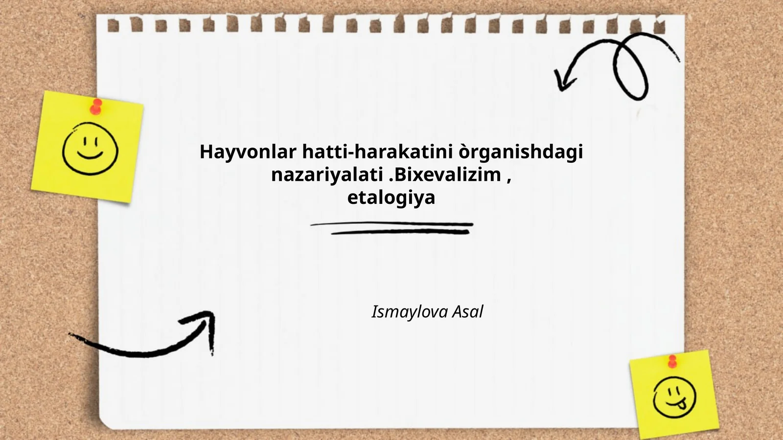 Hayvonlar hatti-harakatini òrganishdagi nazariyalati.Bixevalizim, etalogiya