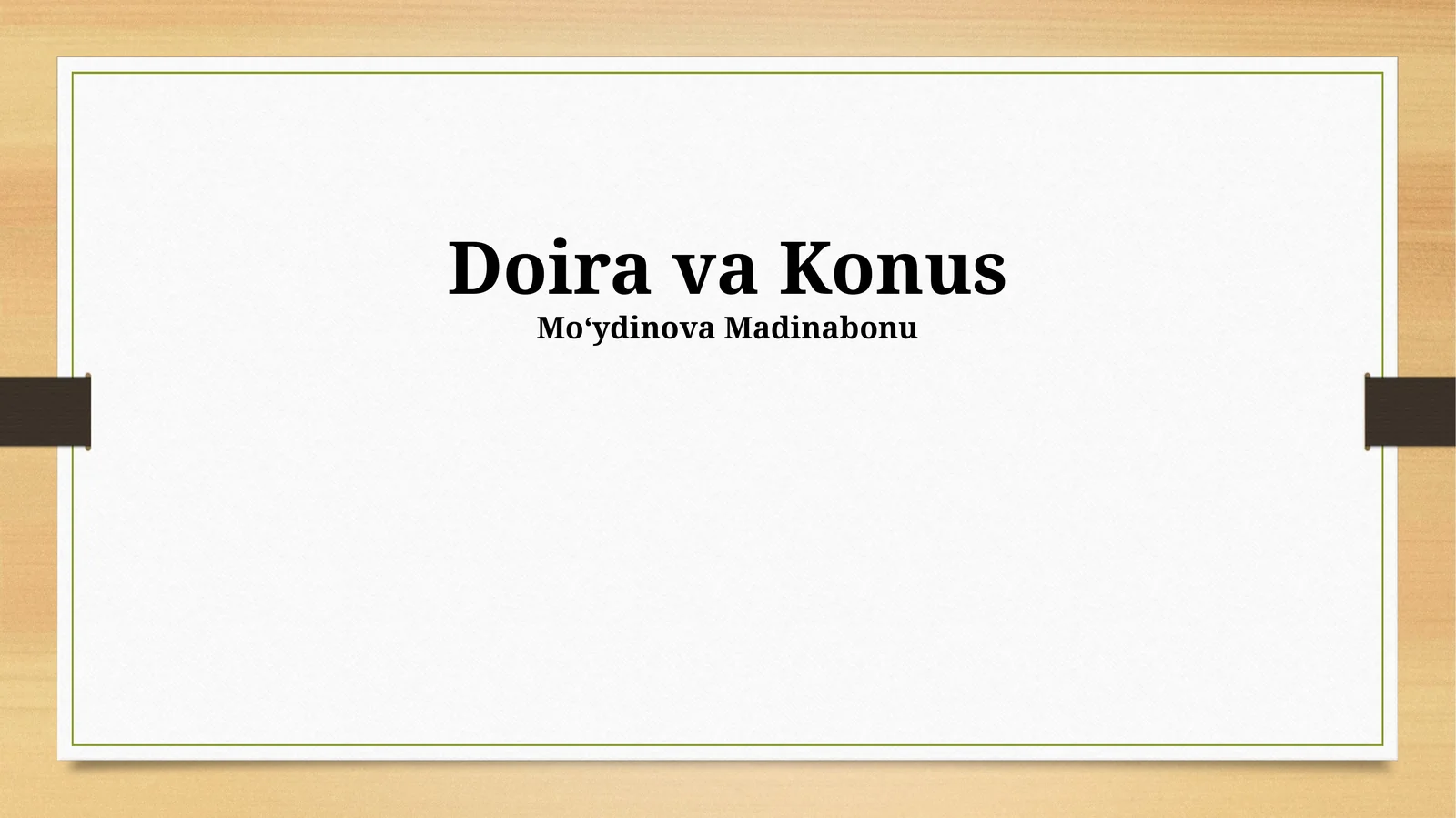 Doira va Konus
