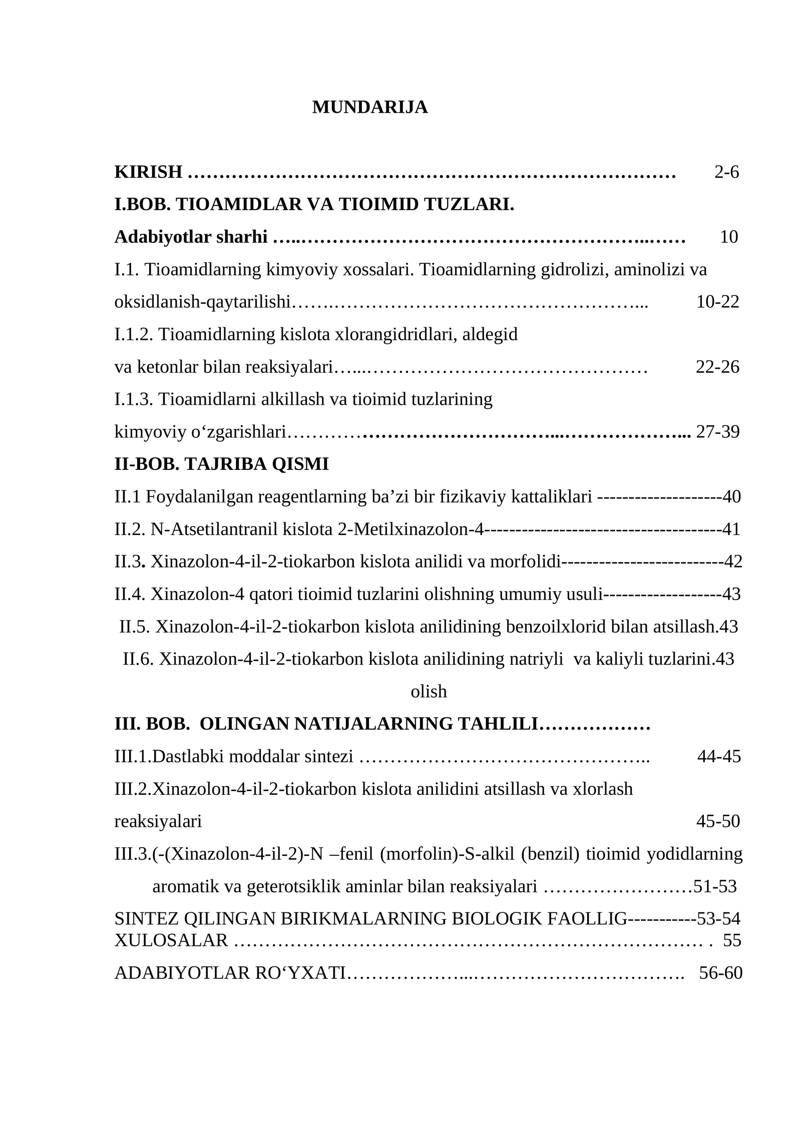 TIOAMIDLAR VA TIOIMID TUZLARI