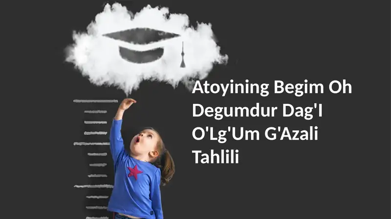 Atoyining Begim Oh Degumdur Dag'I O'Lg'Um G'Azali Tahlili