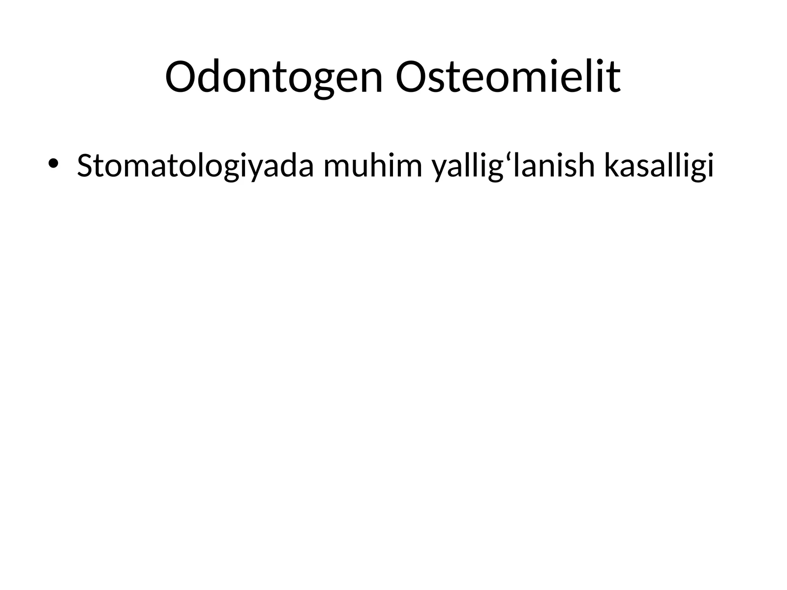 Odontogen Osteomielit
