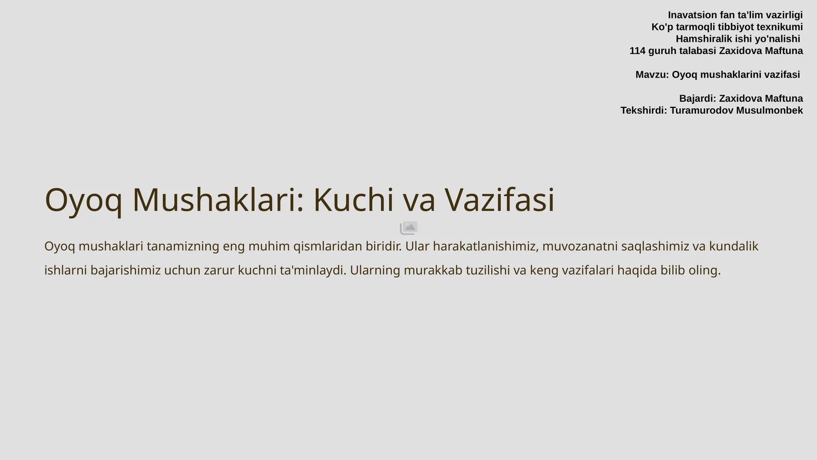 Oyoq Mushaklari: Kuchi va Vazifasi