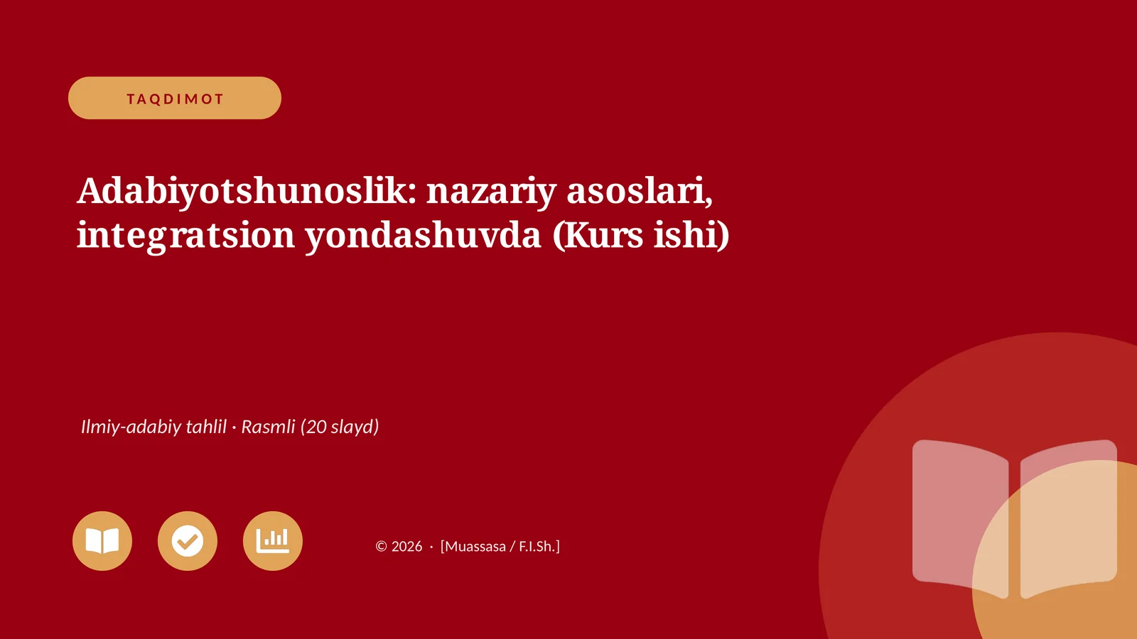 Adabiyotshunoslik: nazariy asoslari, integratsion yondashuvda (Kurs ishi)