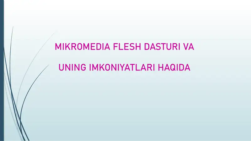 MIKROMEDIA FLESH DASTURI VA